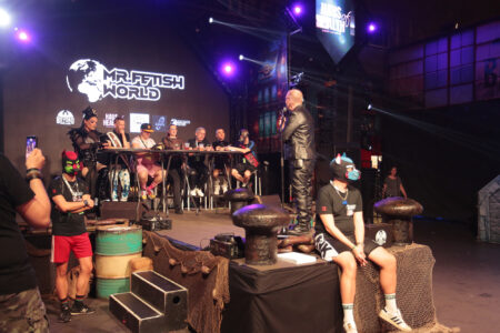 Mr. Fetish World 2026 competition during Beyond Darklands.