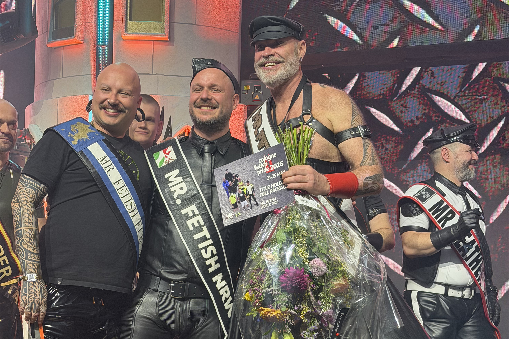 Mr. Fetish World 2026 competition during Beyond Darklands.