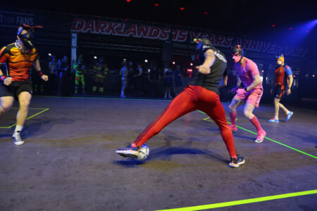 PupSoccer during Darklands 2025