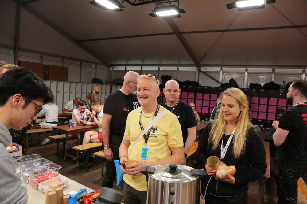 Darklands crew members in the crew area.