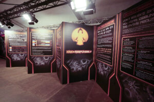 Overview of the Kink Responsibly exhibition during Darklands 2025.